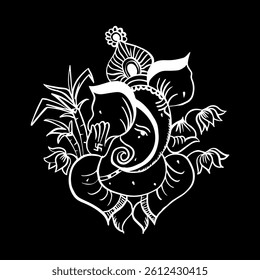 lord ganesha line art design