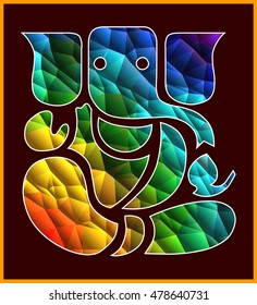 Lord Ganesha - Multicolor Poly Design