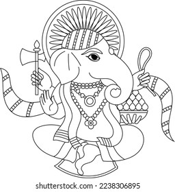 Lord Ganesha specially crafted Hindu wedding cards and for any auspicious occasions. Lord Ganesha, master of knowledge. Hindu deity