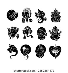 lord ganesha symbol design collection for ganesh chaturthi festival