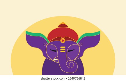 arte de diseño vectorial lord ganesha