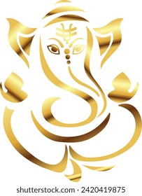 Lord ganesha Vektorgrafik, Ganesh chaturthi, Ganesh Ikone auf Golden, Golden Ganesh ji, Grußkarte Lord Ganpati, Festivals und Dekorative