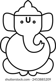 Lord ganesha vector image or clipart for background or project