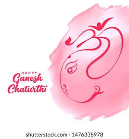 lord ganesha watercolor greeting for ganesh chaturthi