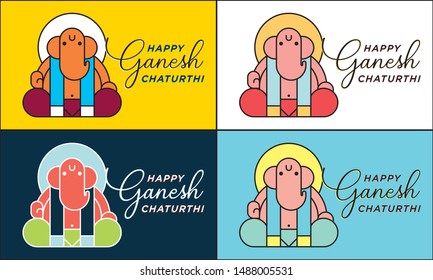 Lord Ganpati background and layout for Ganesh Chaturthi, the festival of India