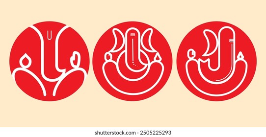 Lord Ganpati in vector for Happy Ganesh Chaturthi festival celebration of India