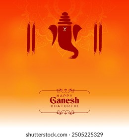 Lord Ganpati in vector for Happy Ganesh Chaturthi festival celebration of India