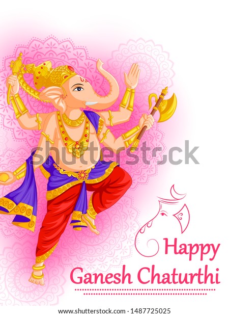 Lord Ganpati Vector Happy Ganesh Chaturthi Stock Vector (Royalty Free ...