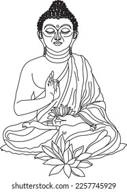 Lord Gautam Buddha  vector file