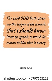 Lord God Hath Given Me Tongue Stock Vector (Royalty Free) 1797333262 |  Shutterstock