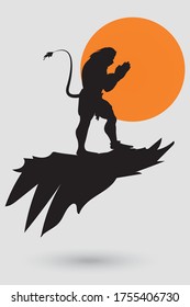 Lord Hanuman trendy design with trendy idea hanuman graphic art.