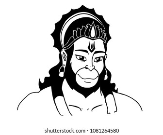 Lord hanuman vector illustration design.