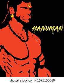 Lord Hanuman vector trendy design.