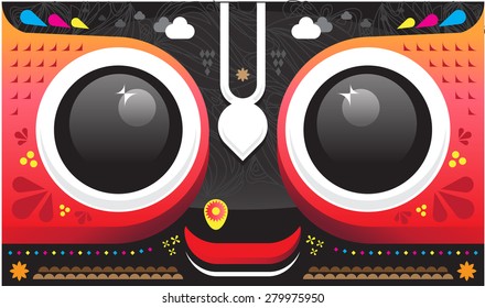 Lord Jagannath's face graphic design