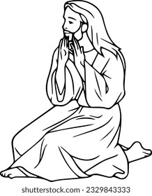 Lord Jesus Christ  black and white colouring page 