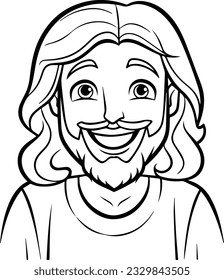 Lord Jesus Christ  black and white colouring page 