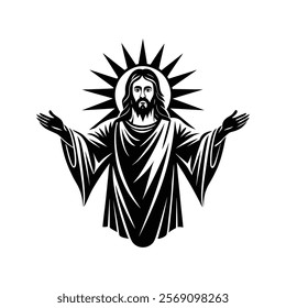 Lord Jesus Silhouette Vector Design