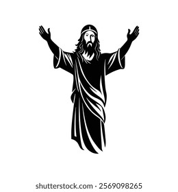 Lord Jesus Silhouette Vector Design