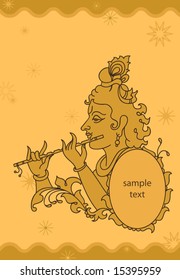 Lord Krishna abstract background with space for text