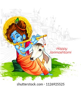  Lord Krishna in Happy Janmashtami festival of India