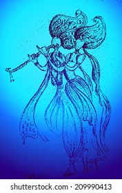 Lord krishna with Radha