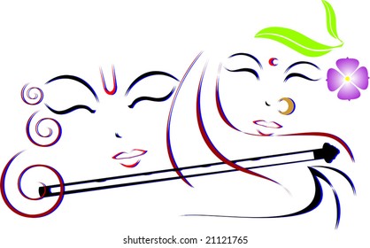  Lord Krishna and Radha	