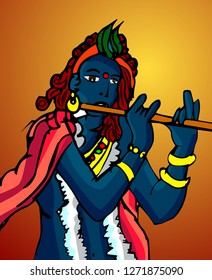 Lord Krishna Vector 