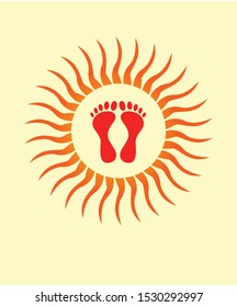 Lord Lakshmi Foot Print Vector Lord Stock Vector (Royalty Free ...