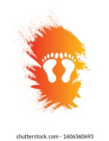 Lord laxmi maa foot grunge vector Paint art.