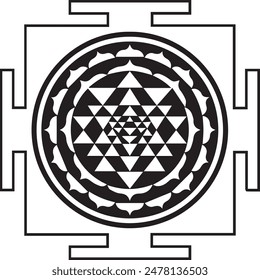 Lord Laxmi Sacred Geometry Sri Yantra