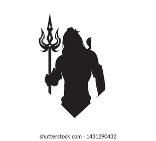 Lord mahadev design with trishul.