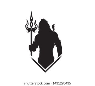 Lord mahadev design with trishul.