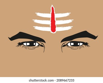 Lord mahadev eyes with tilak Graphic trendy Design,