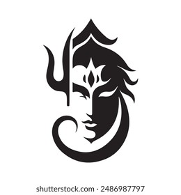 Lord Mahadev Silhouette vector illustration art