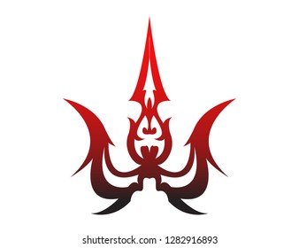 Lord Mahadev Trishul Weapon Head Design Stock Vector (Royalty Free ...