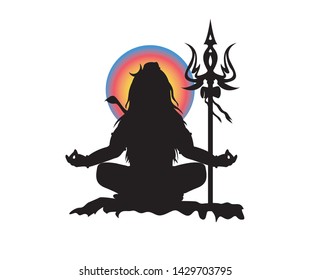 Lord mahadev vector graphic design.