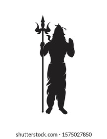 Lord mahadev vector graphic design with trishul design.