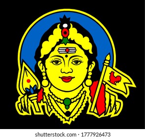 Lord Muruga Line Art Vector 