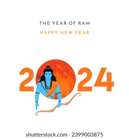 Lord Ram en el saludo de Año Nuevo 2024