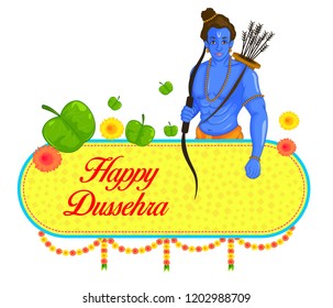 lord ram and ravan illustration for dussehra festival