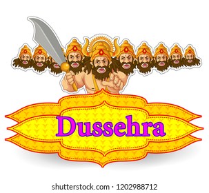 lord ram and ravan illustration for dussehra festival