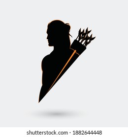 Lord ram trendy artwork vector graphic silhouette trendy design.	