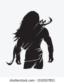 Lord ram vector design illustration.
