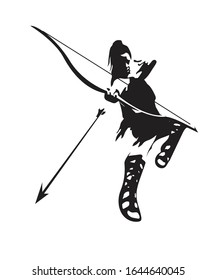 Lord ram vector graphic design with bow and arrow.