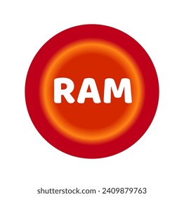 Lord Ram written on red dot icon