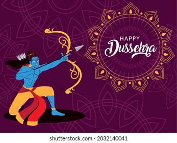 lord rama aiming with bow and arrow