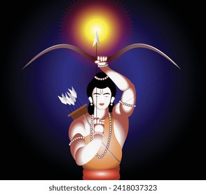 Lord Rama with Bow and Arrow