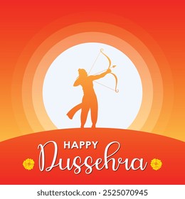 Lord Rama with Bow and Arrow with Dussehra Festival wishes 