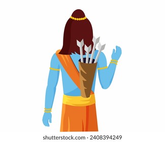 Lord Rama with bow arrow Shree Ram Navami ram return to his Janambhoomi ram mandir temple	
