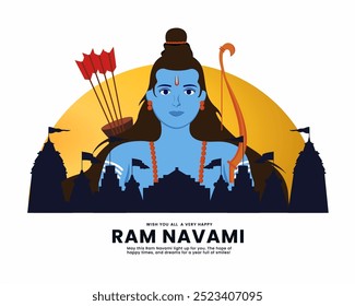 lord rama com seta de arco shree ram navami festival de celebração da índia	
